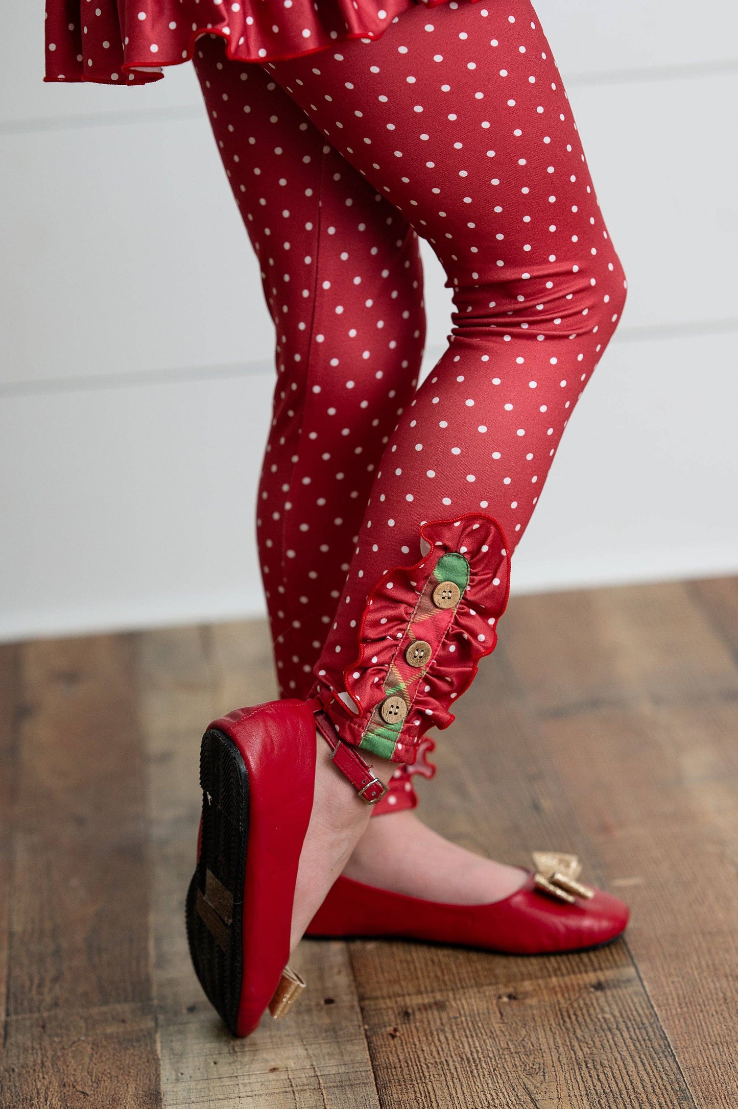Holiday Plaid & Polka Dot Pant Set