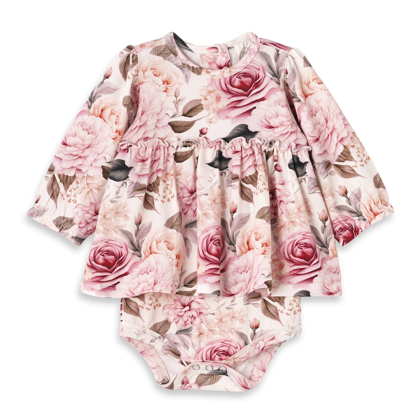 Garden Bouquet Baby Girl Bamboo Skirted Bodysuit