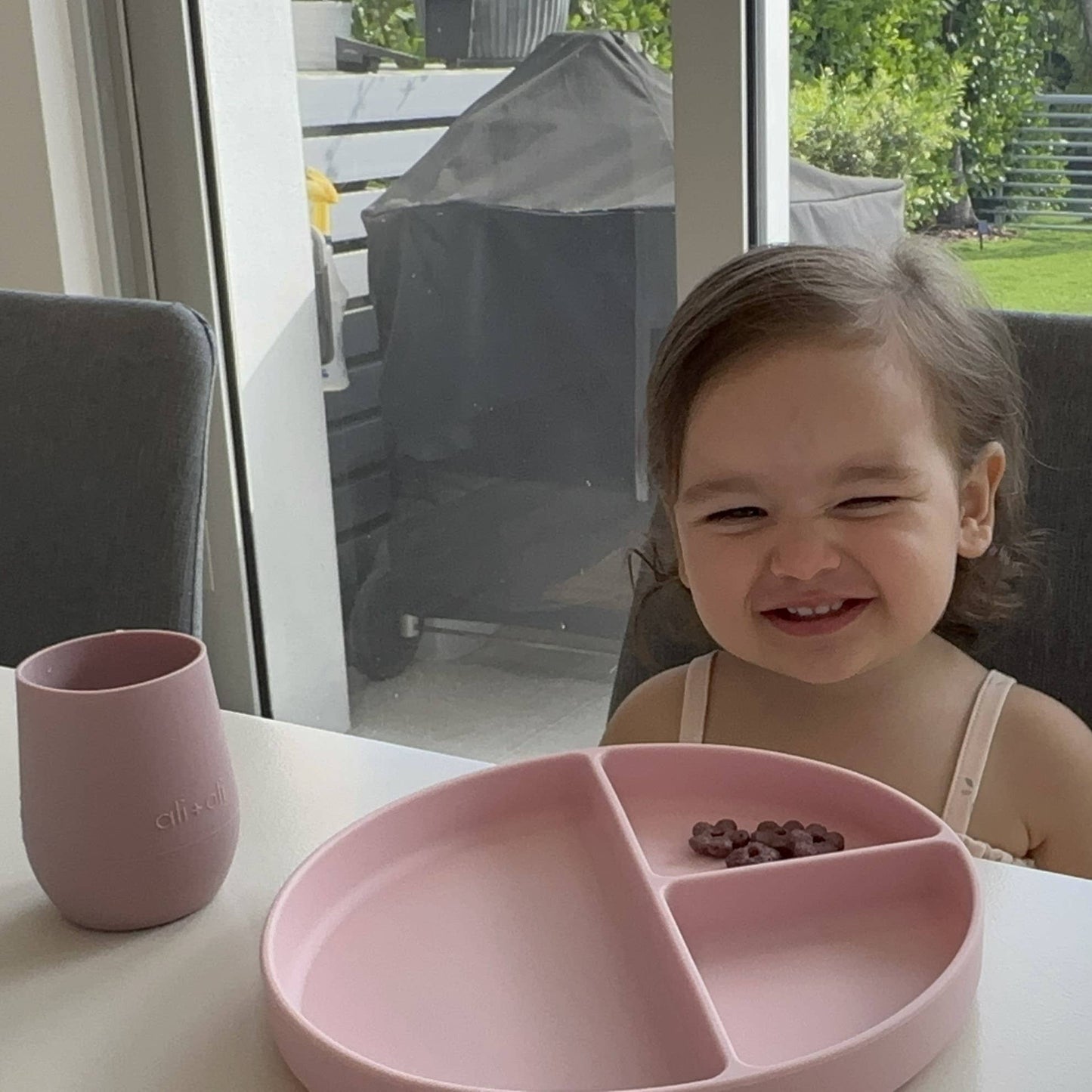 Bunny Face Silicone Open Cup for Baby & Toddler (Rose)