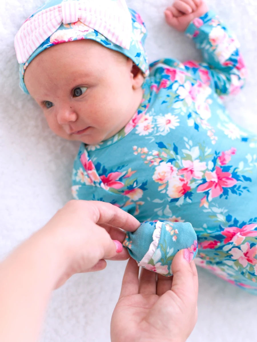 Knotted Newborn Gown - Fancy Me Floral