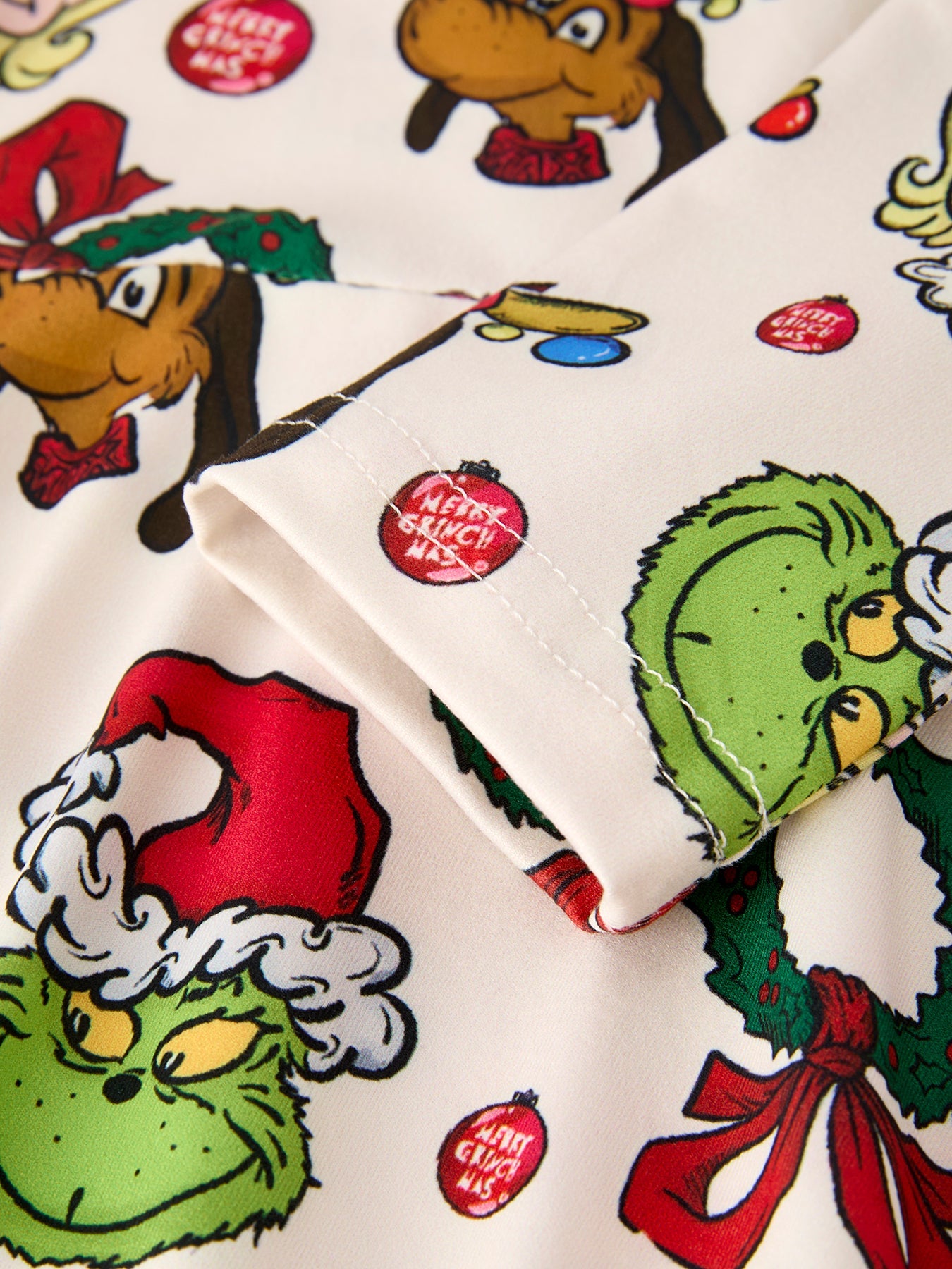 Girls Christmas Grinch Print Dress