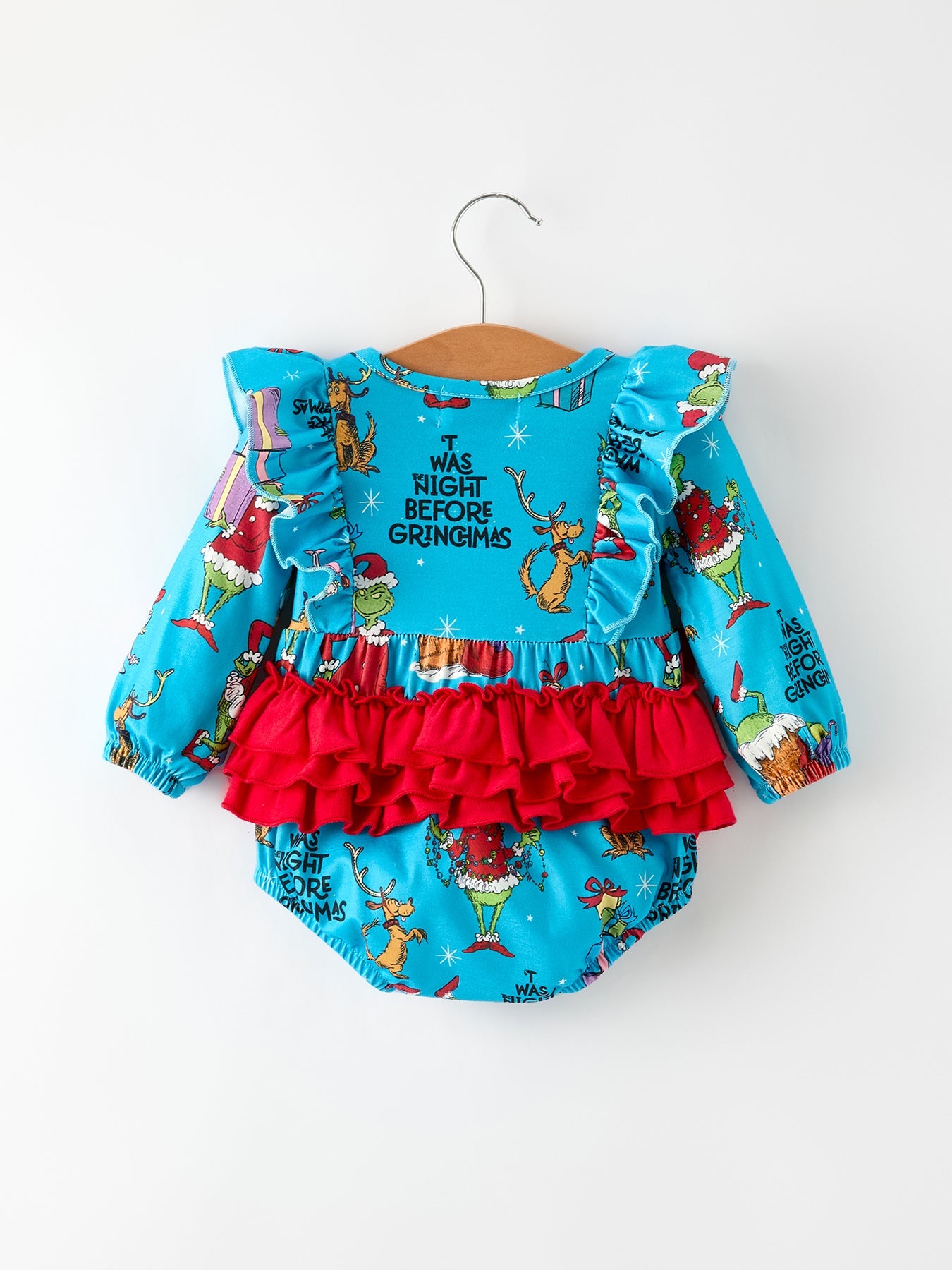 Blue Grinch Romper