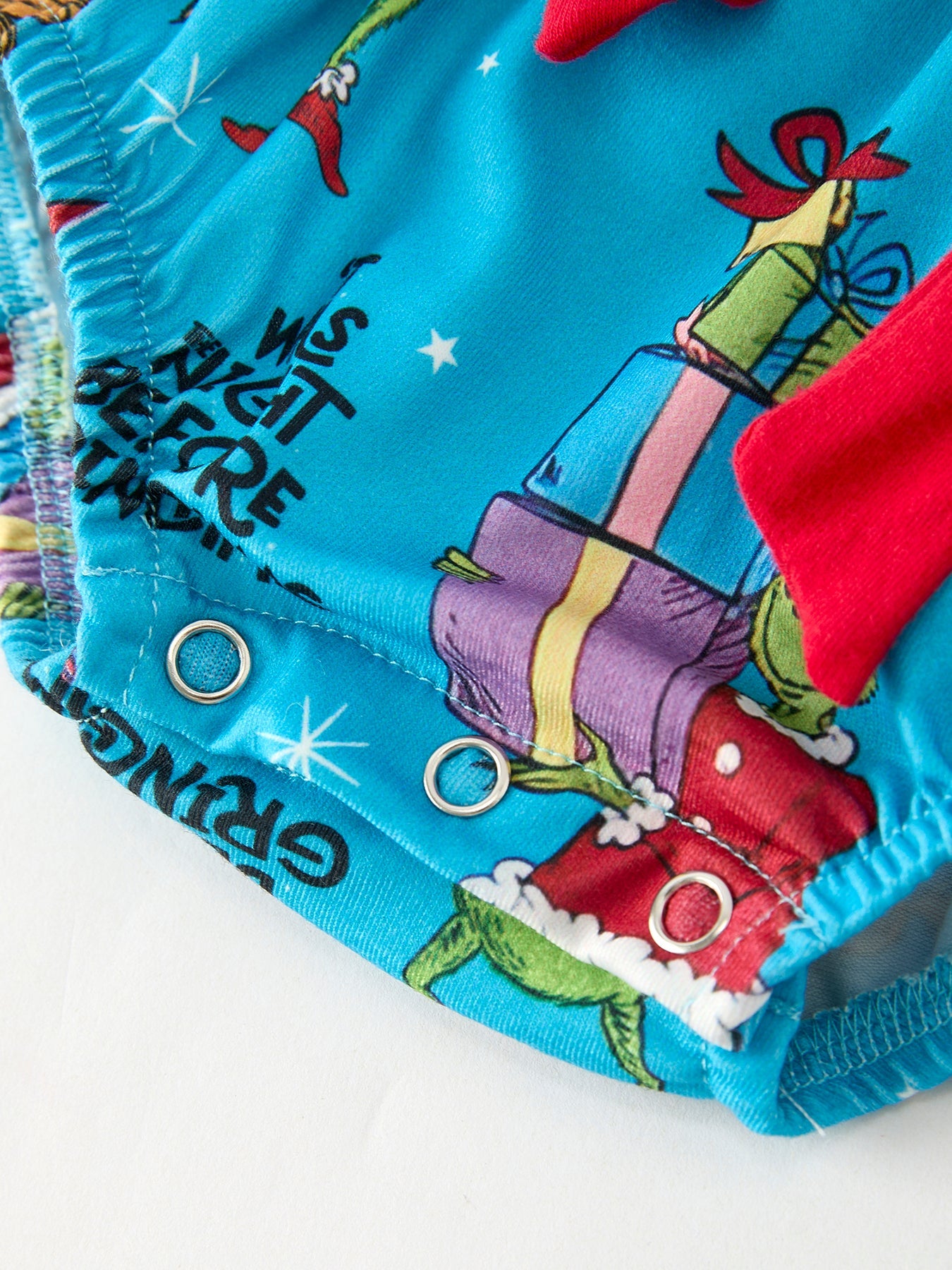 Blue Grinch Romper