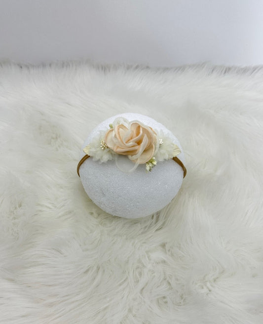 Ivory Rose Petals Headband