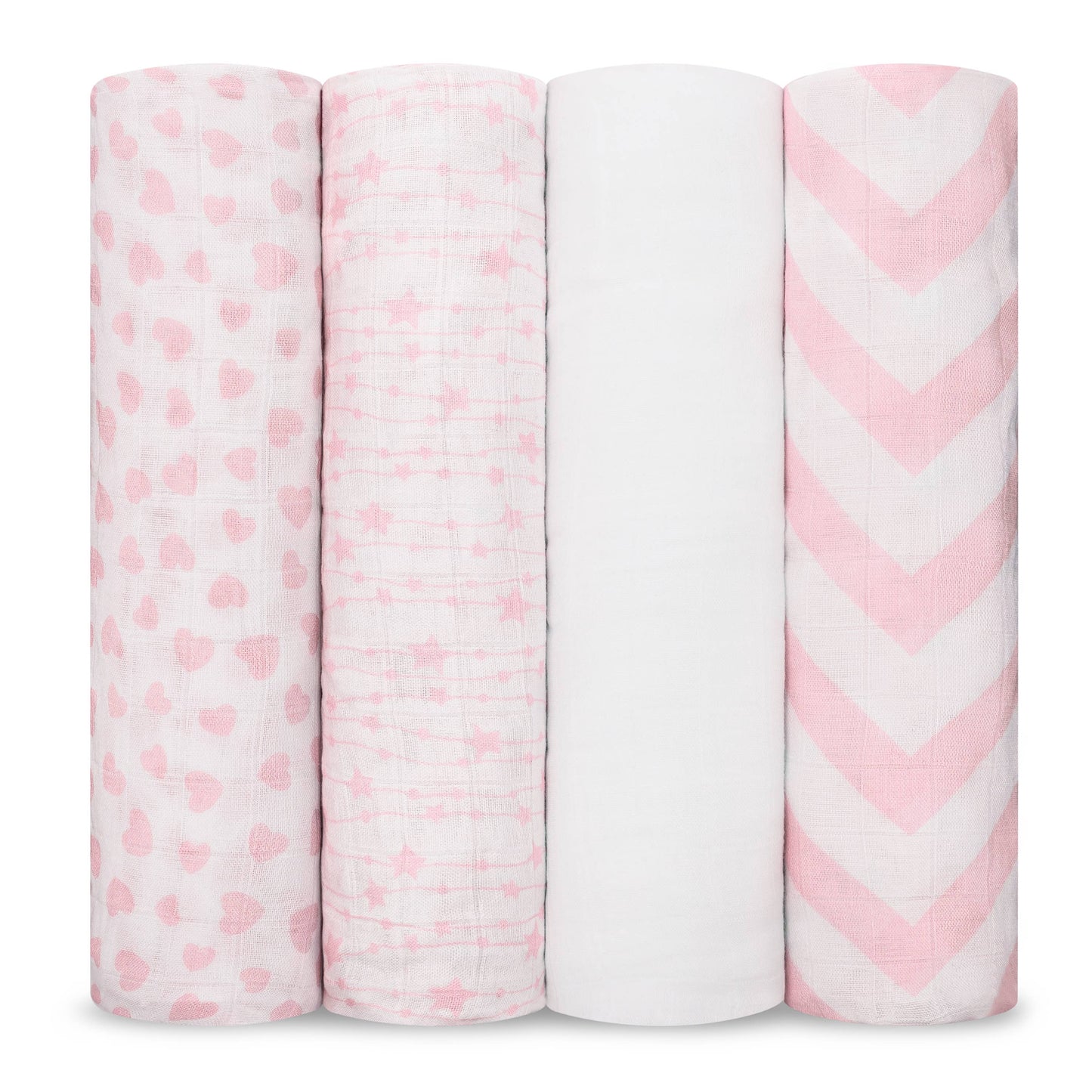 Baby Muslin Swaddle Blankets, 4 Pack