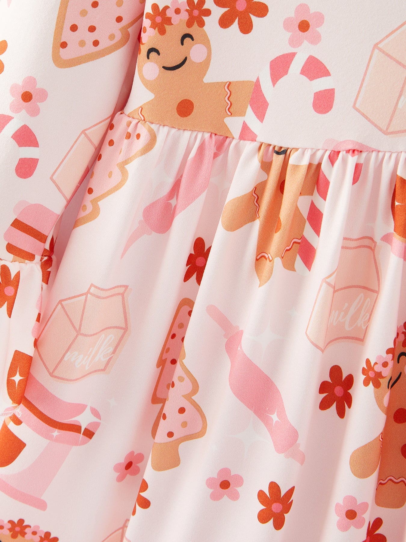 Christmas Gingerbread Print Dress