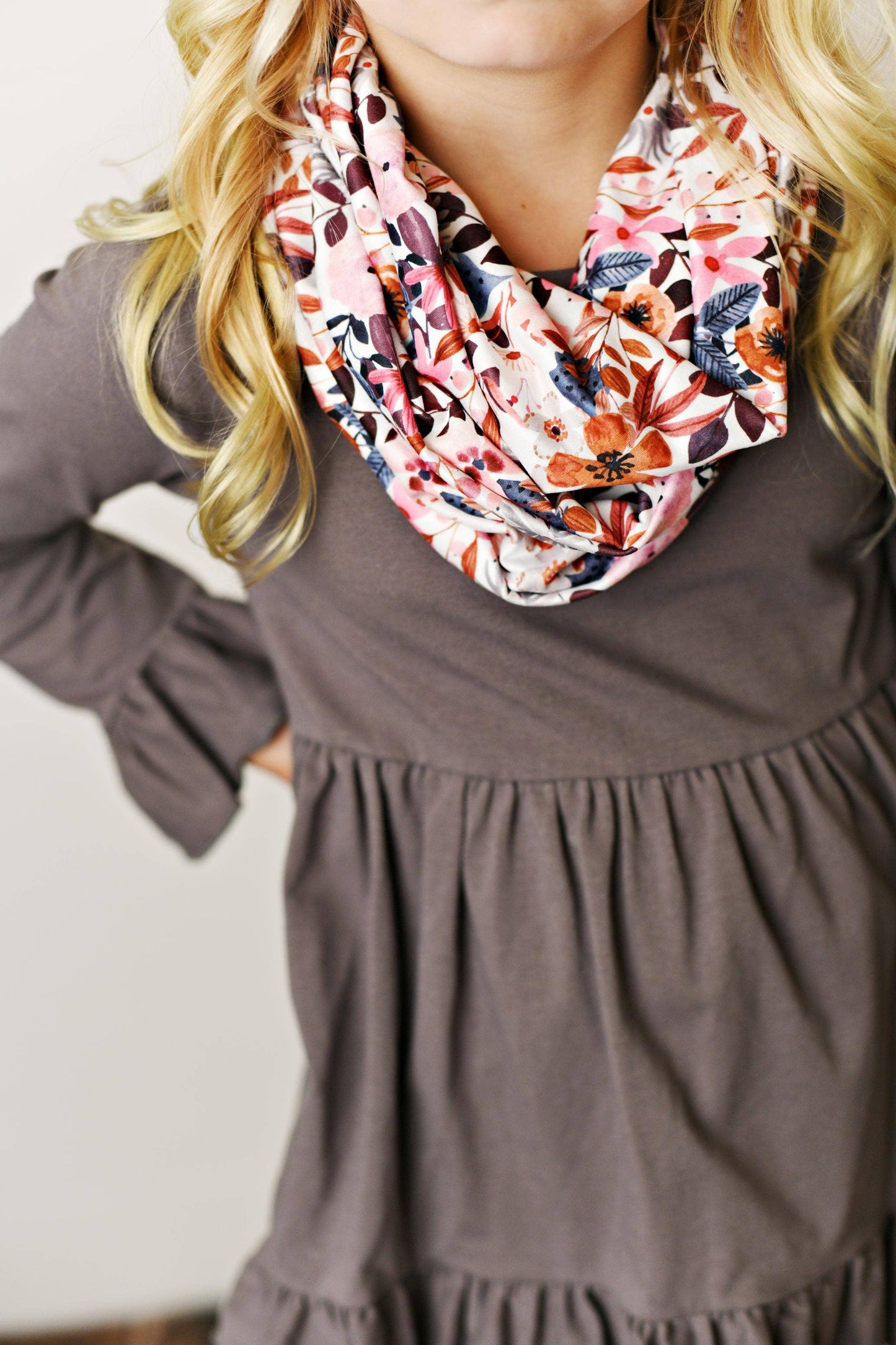 Hi-Lo Gray Floral Print 3 Piece Set