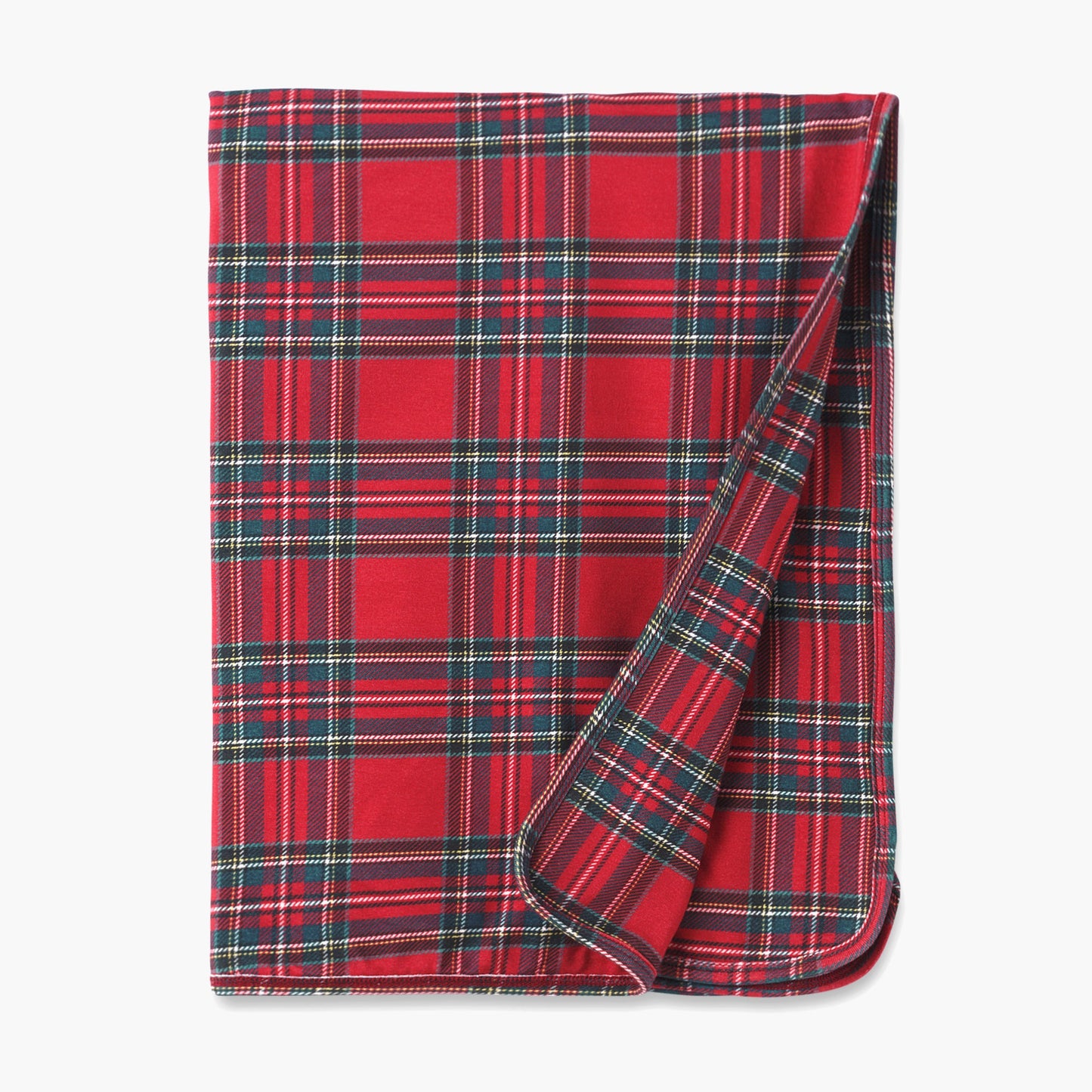 Christmas Bamboo Baby Stroller Blanket – Classic Red Tartan Plaid