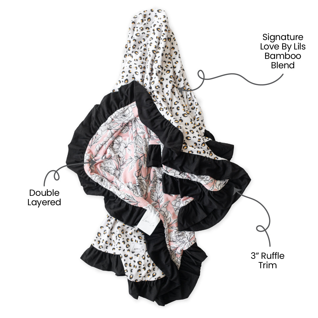 Allie Bamboo Ruffle Toddler Blanket