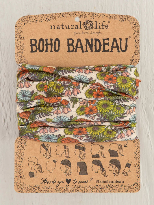 Boho Bandeau -Retro Daisies Cream