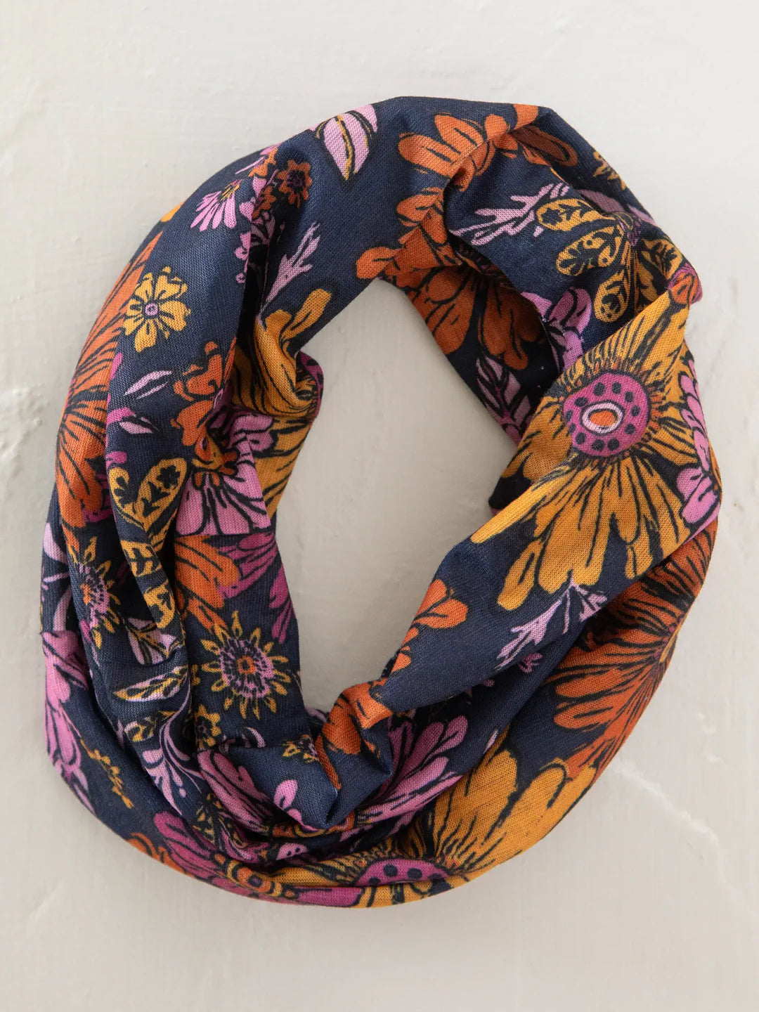 Full Boho Bandeau® Headband - Whimsical Daisies Navy