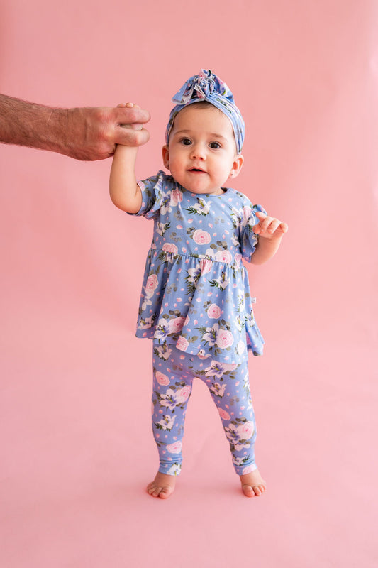 Lillian Floral Bamboo Peplum Top