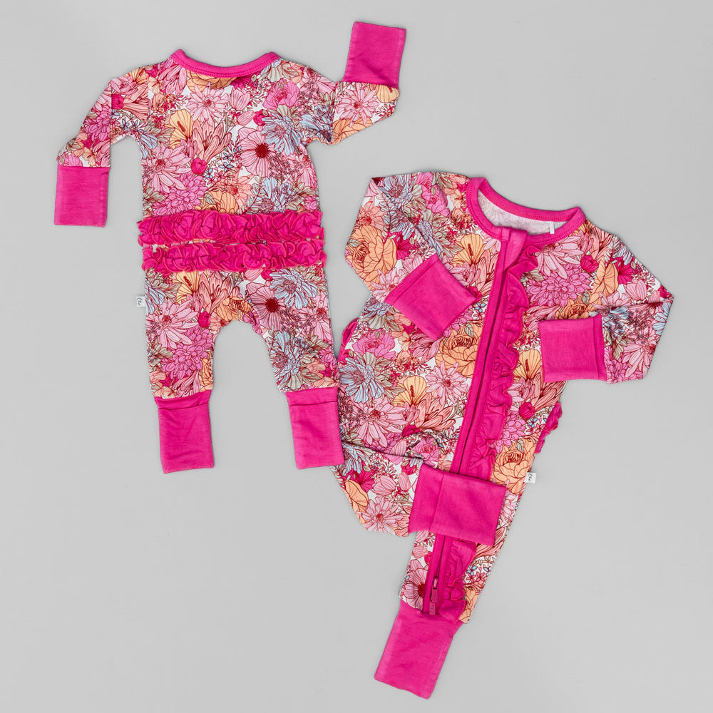 Journee Bamboo Ruffle Convertible Footie