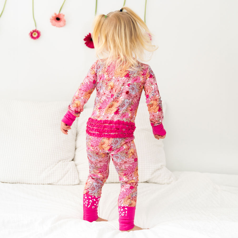 Journee Bamboo Ruffle Convertible Footie