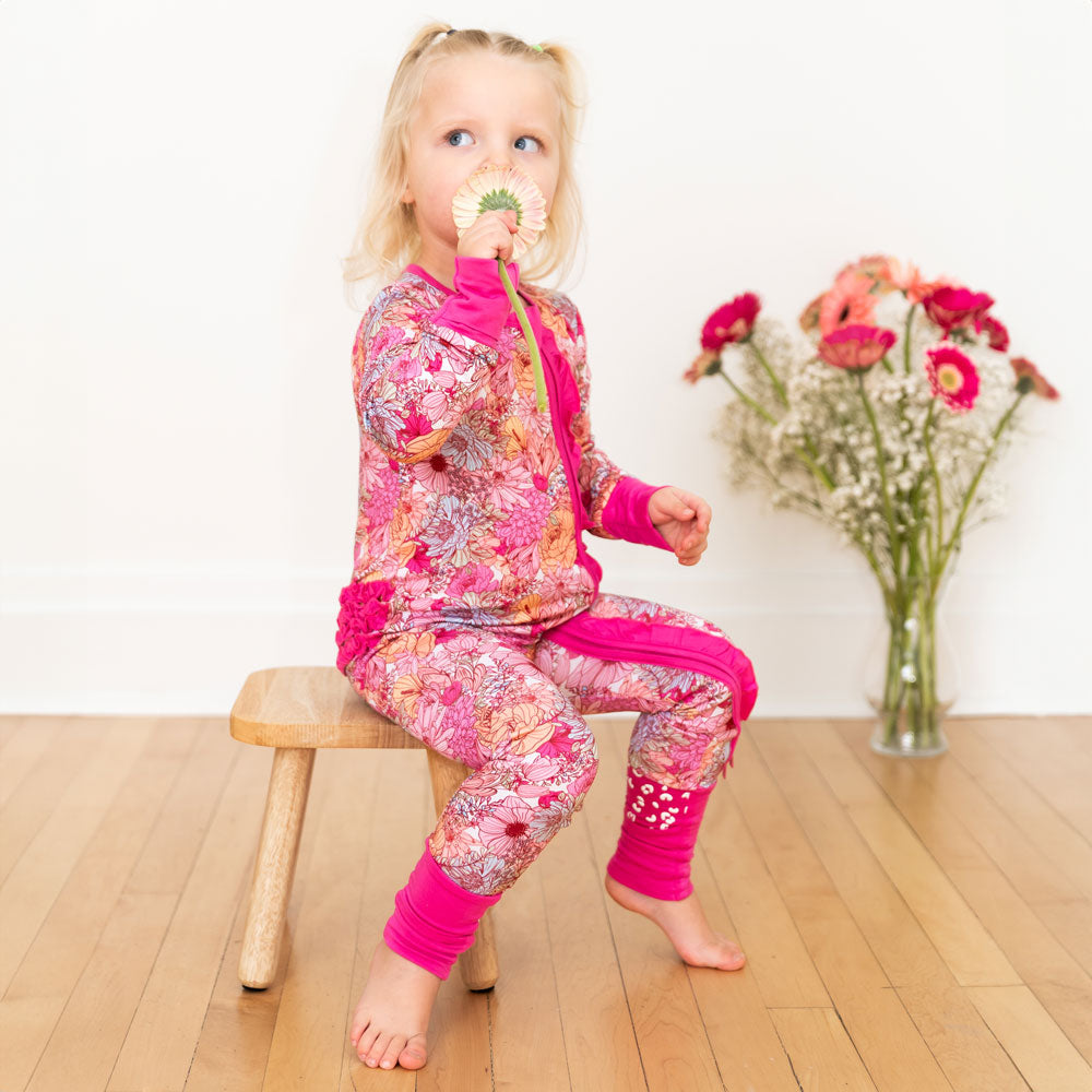 Journee Bamboo Ruffle Convertible Footie