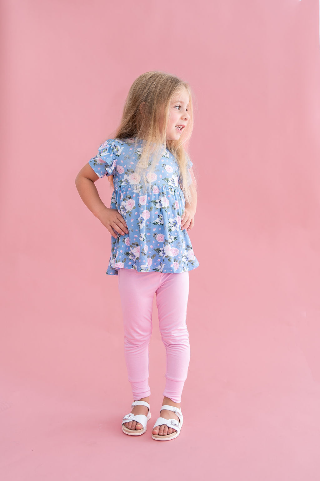 Lillian Floral Bamboo Peplum Top