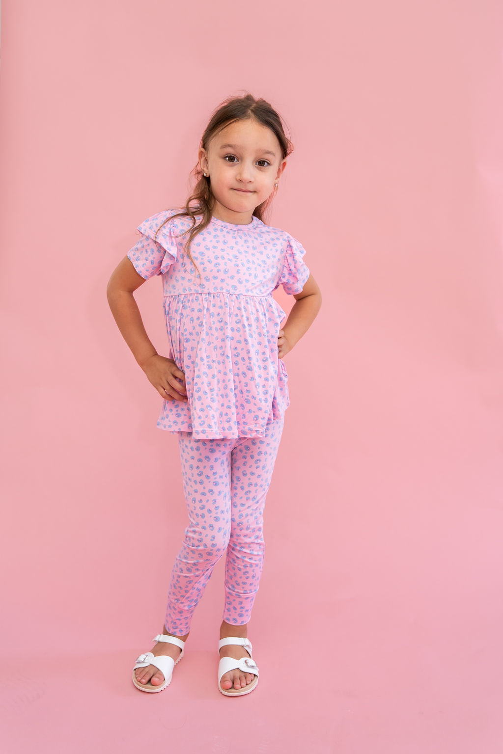 Lillian Leopard Bamboo Peplum Top