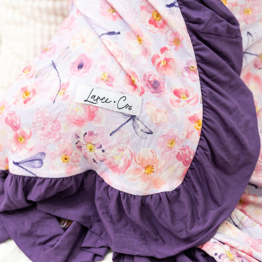 Elmerial Bamboo Ruffle Toddler Blanket