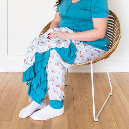 Griffin Butterflies Bamboo Ruffle Toddler Blanket