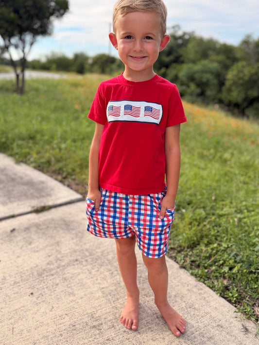 4th of July Plaid Flag Set