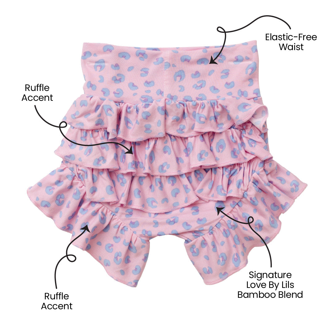 Lillian Leopard Bamboo Ruffle Bummies