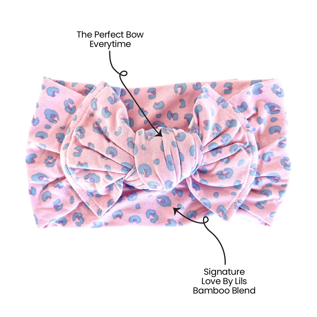 Lillian Leopard Bamboo Headwrap Bow