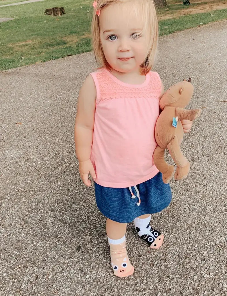 Cow & Pig Mismatched Kids Socks by PALS