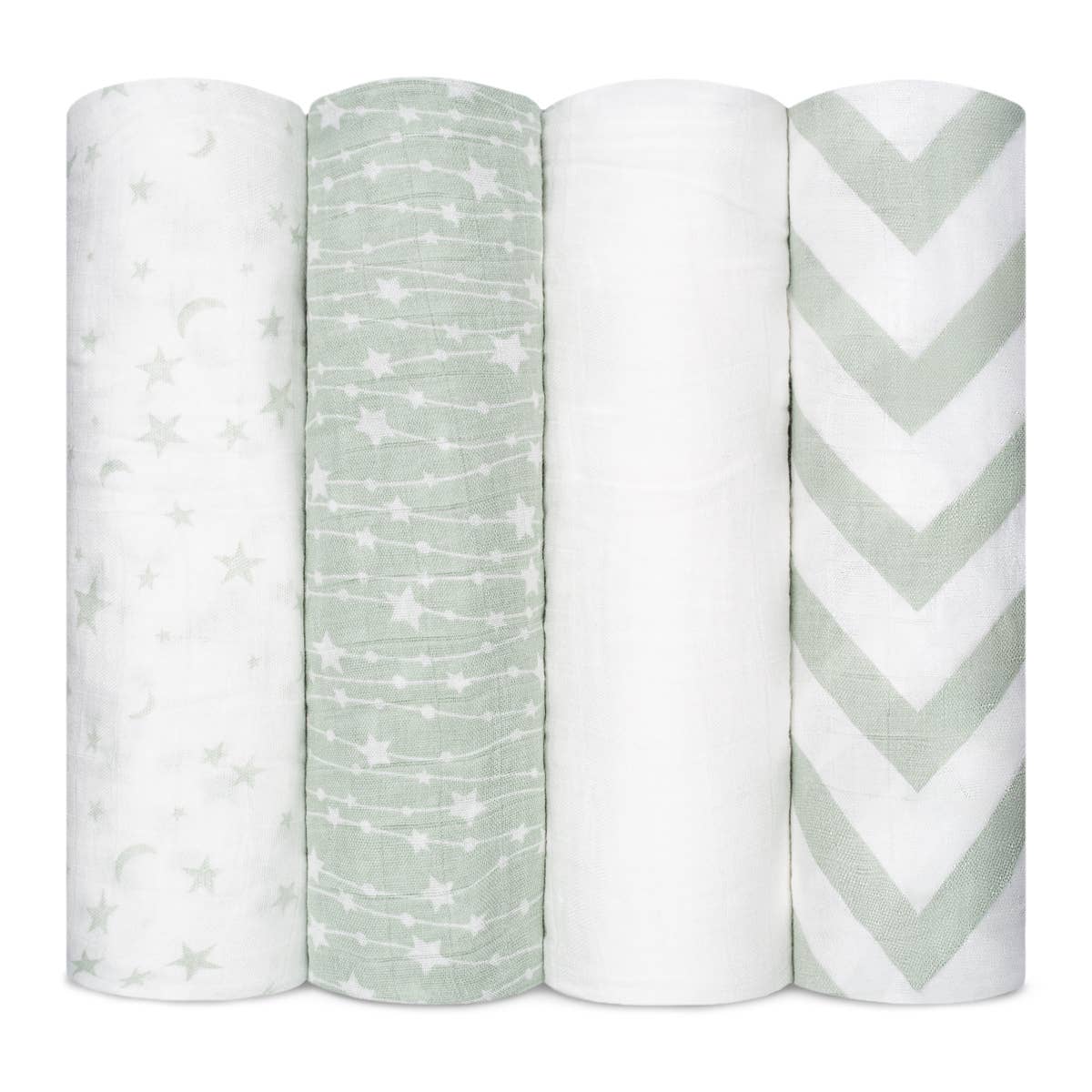 Baby Muslin Swaddle Blankets, 4 Pack