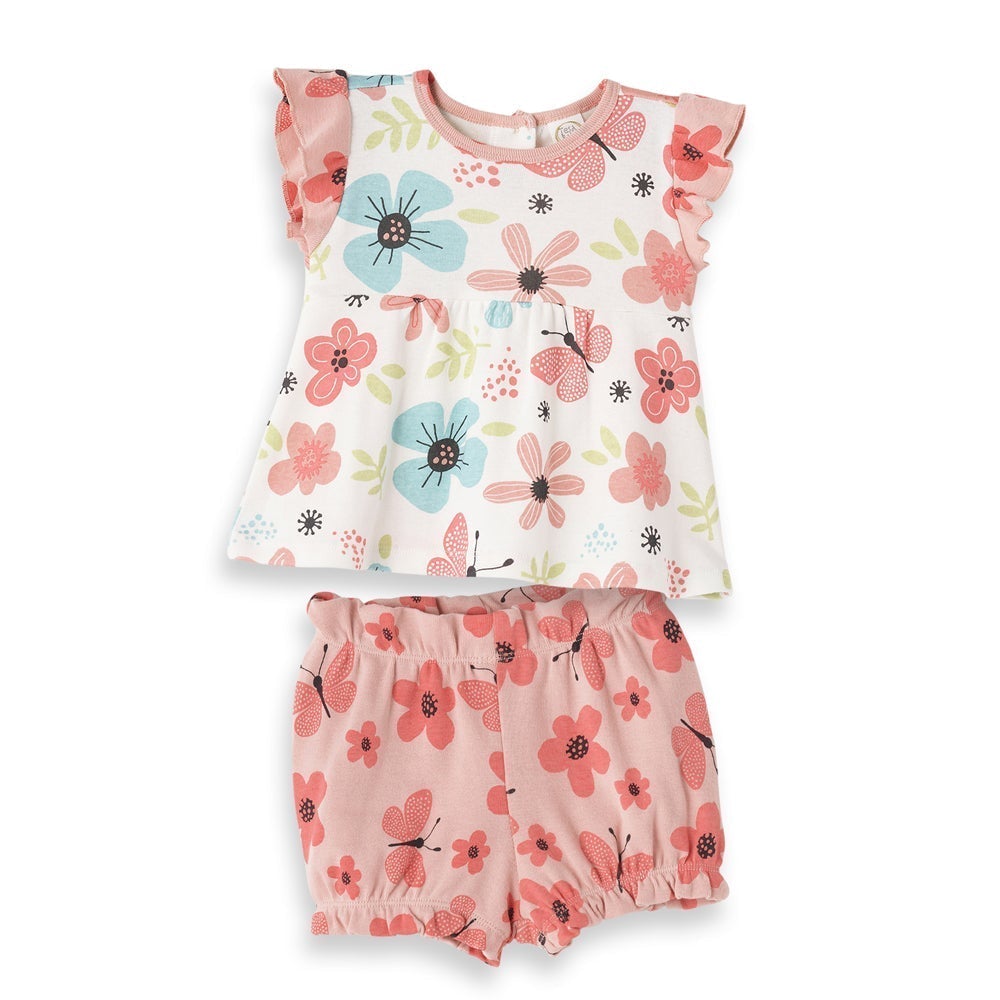 Butterflies & Blooms Top & Shorts