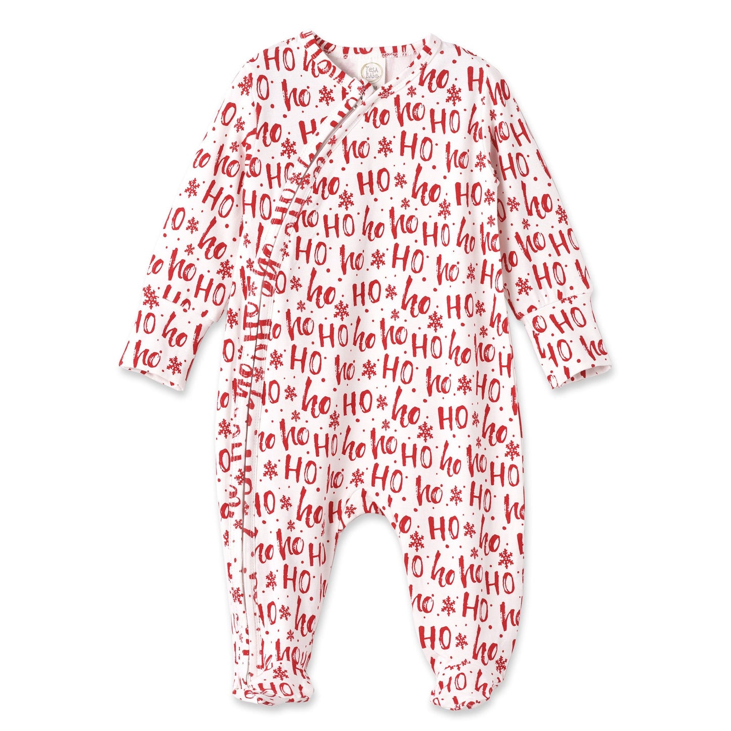 Christmas Bamboo Zipper Romper Ho-Ho-Ho