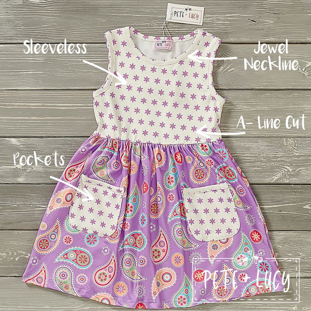 Purple Paisley - Dress