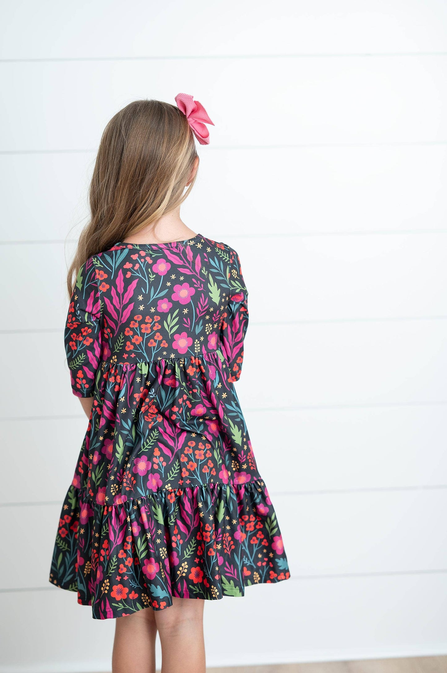 Emma Fall Floral Twirl Dress