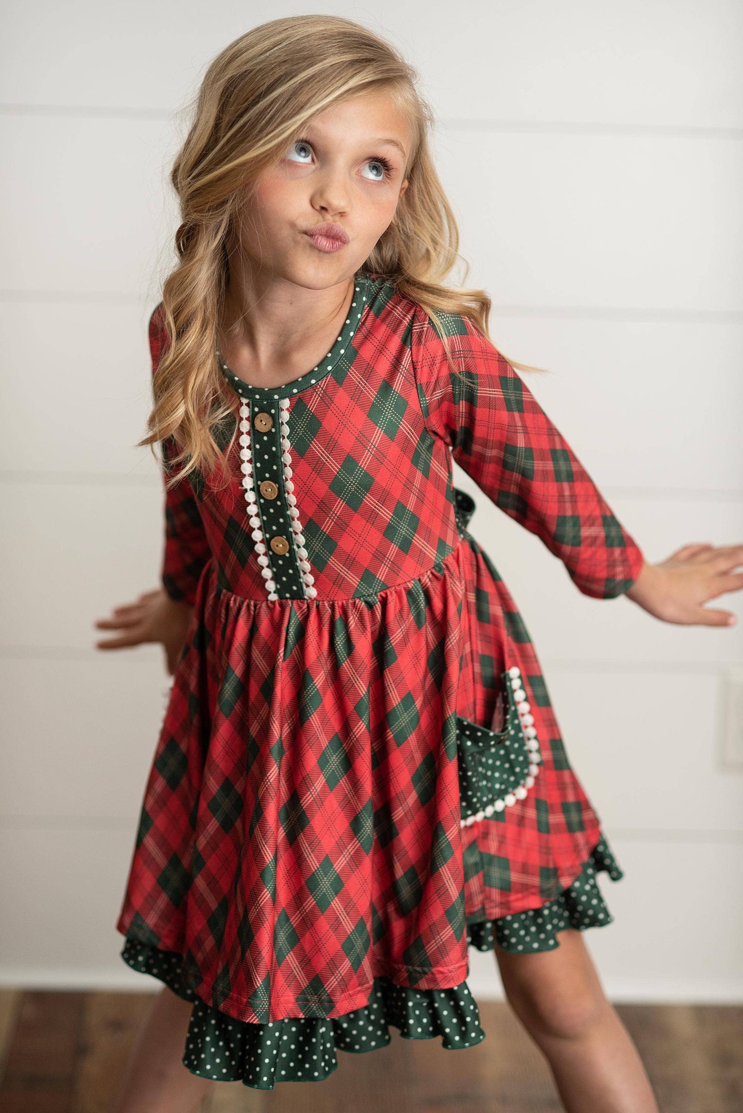 Holiday Plaid Christmas Dress