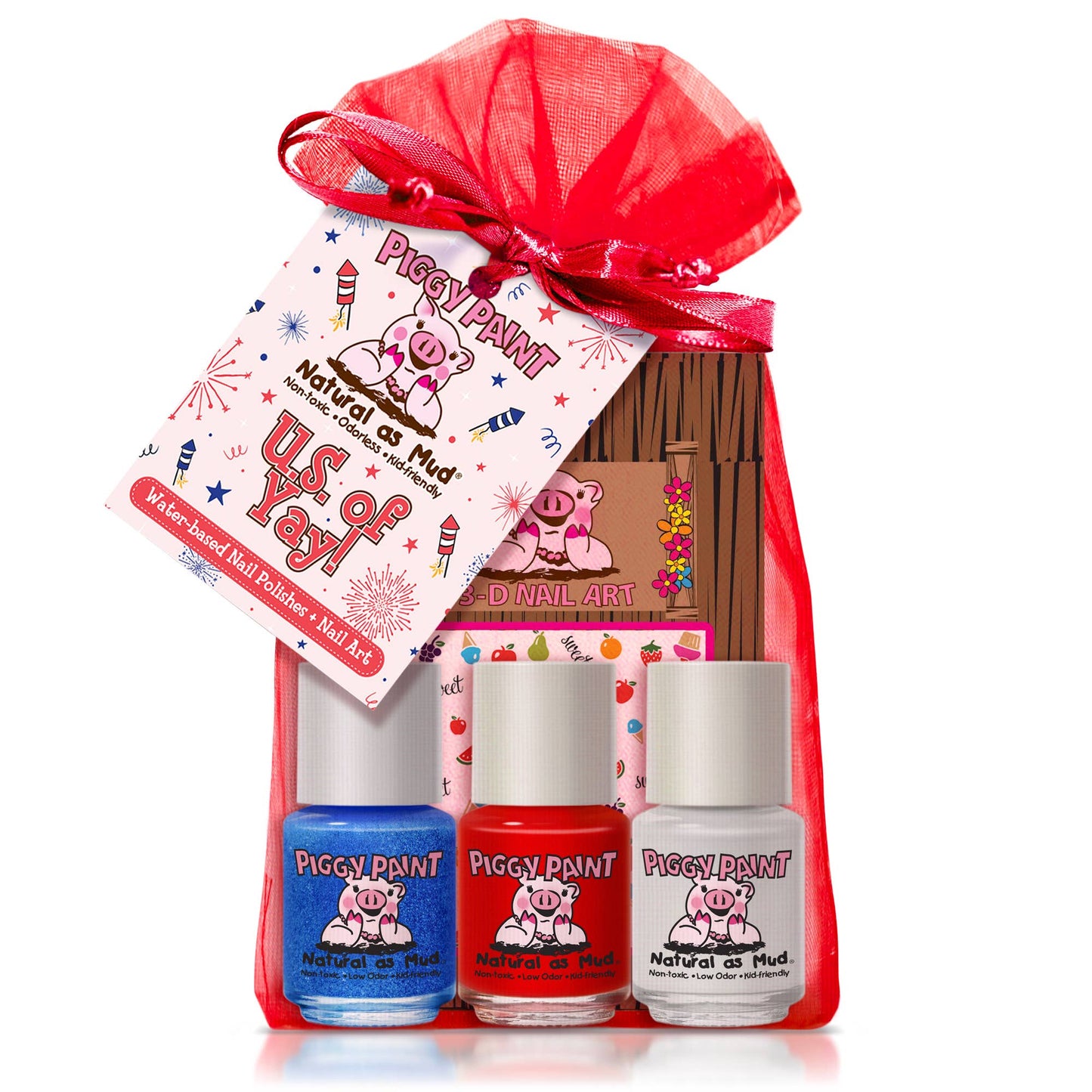 U.S. of YAY! Polish Set Non-Toxic Kids Nail Polish by Piggy Paint
