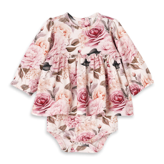 Garden Bouquet Baby Girl Bamboo Skirted Bodysuit