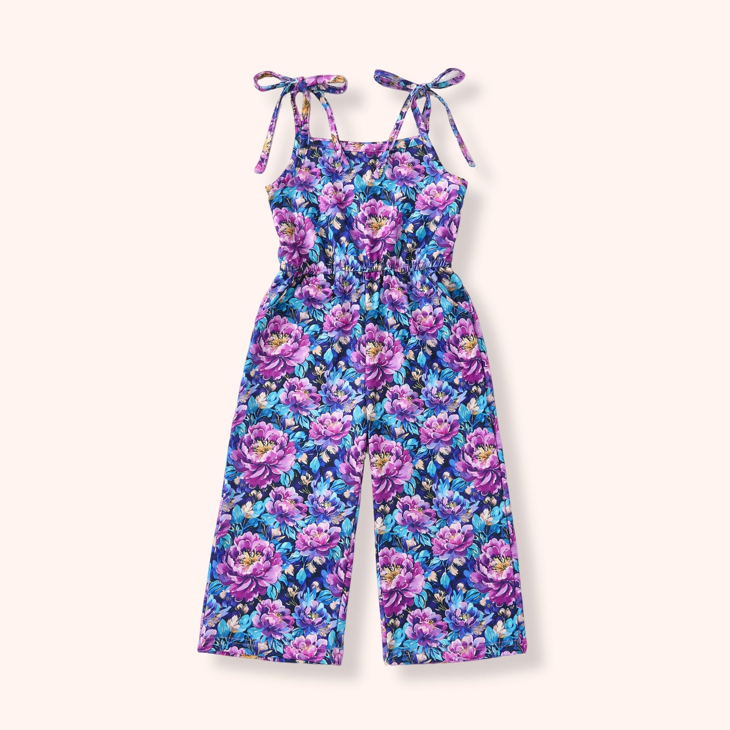 Electric Peonies - Girls Jumpsuit