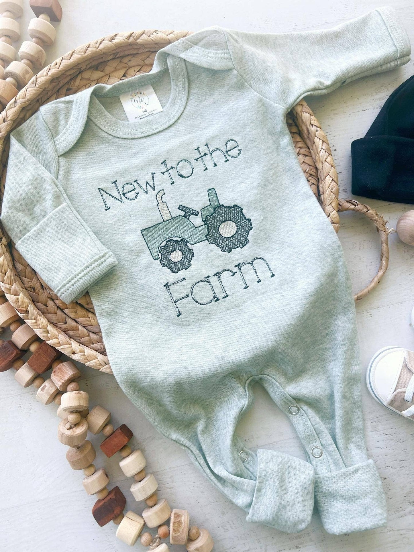 Embroidered Infant Romper | New To The Farm