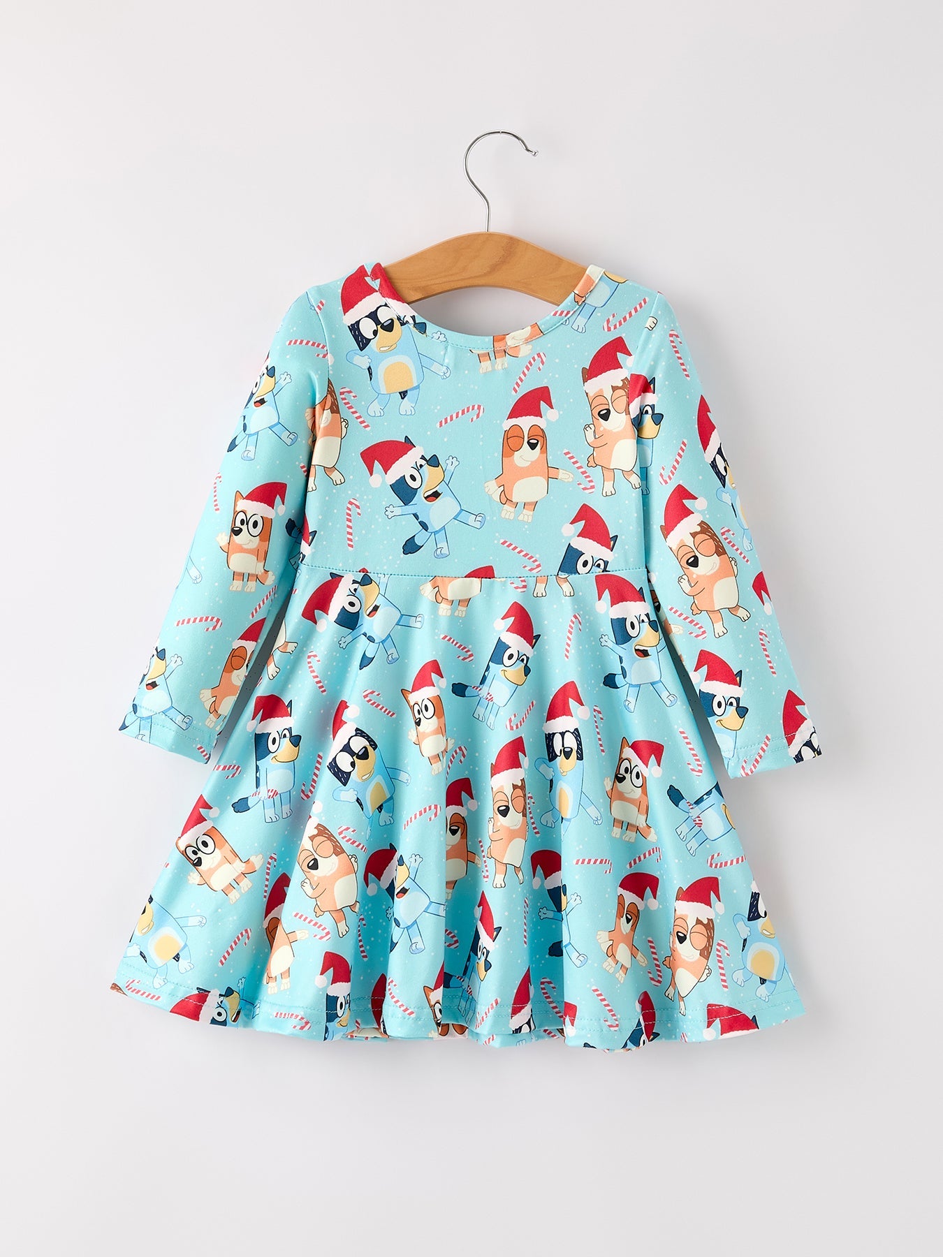 Santa Bluey Girls Dress