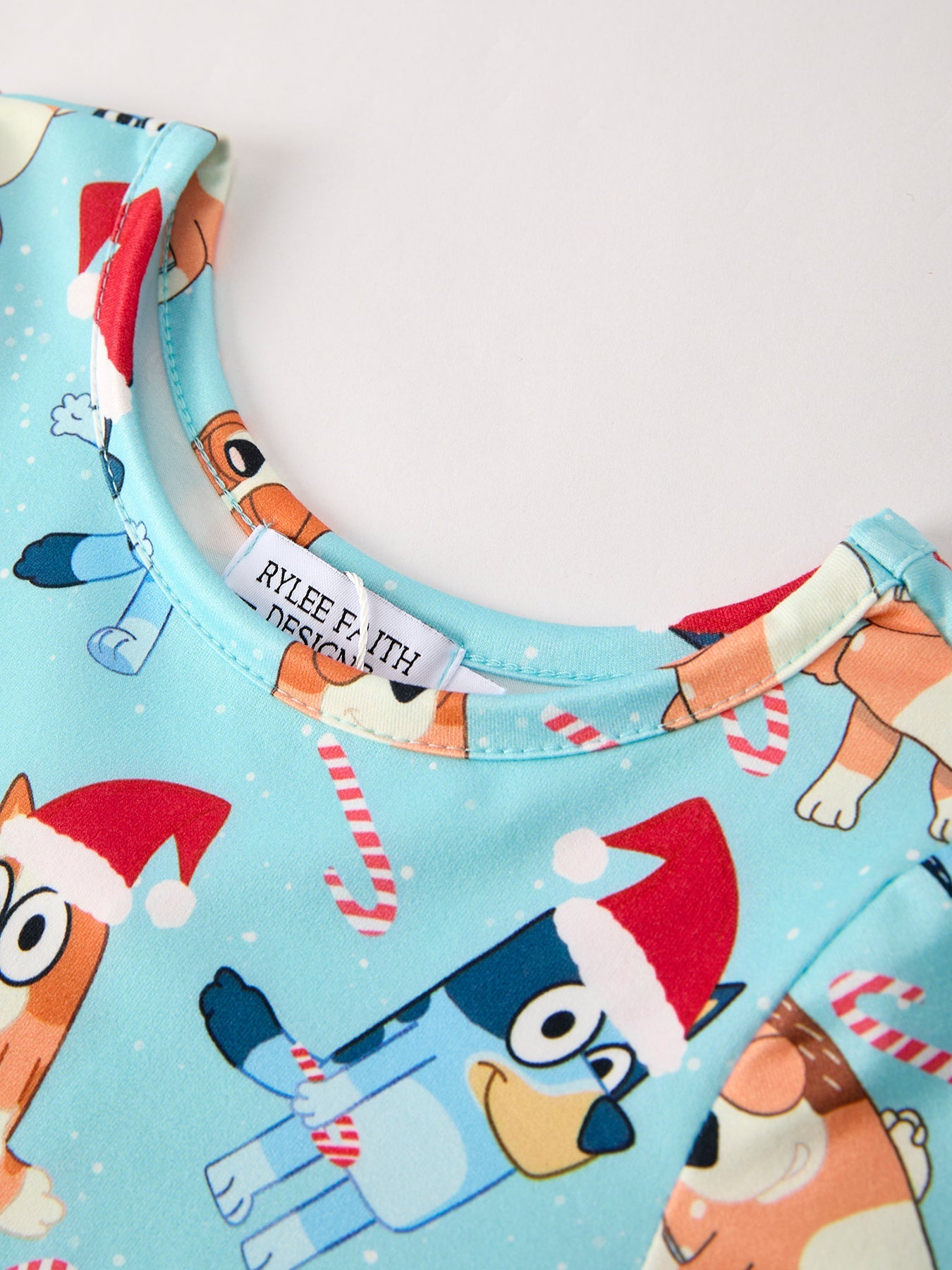Santa Bluey Girls Dress