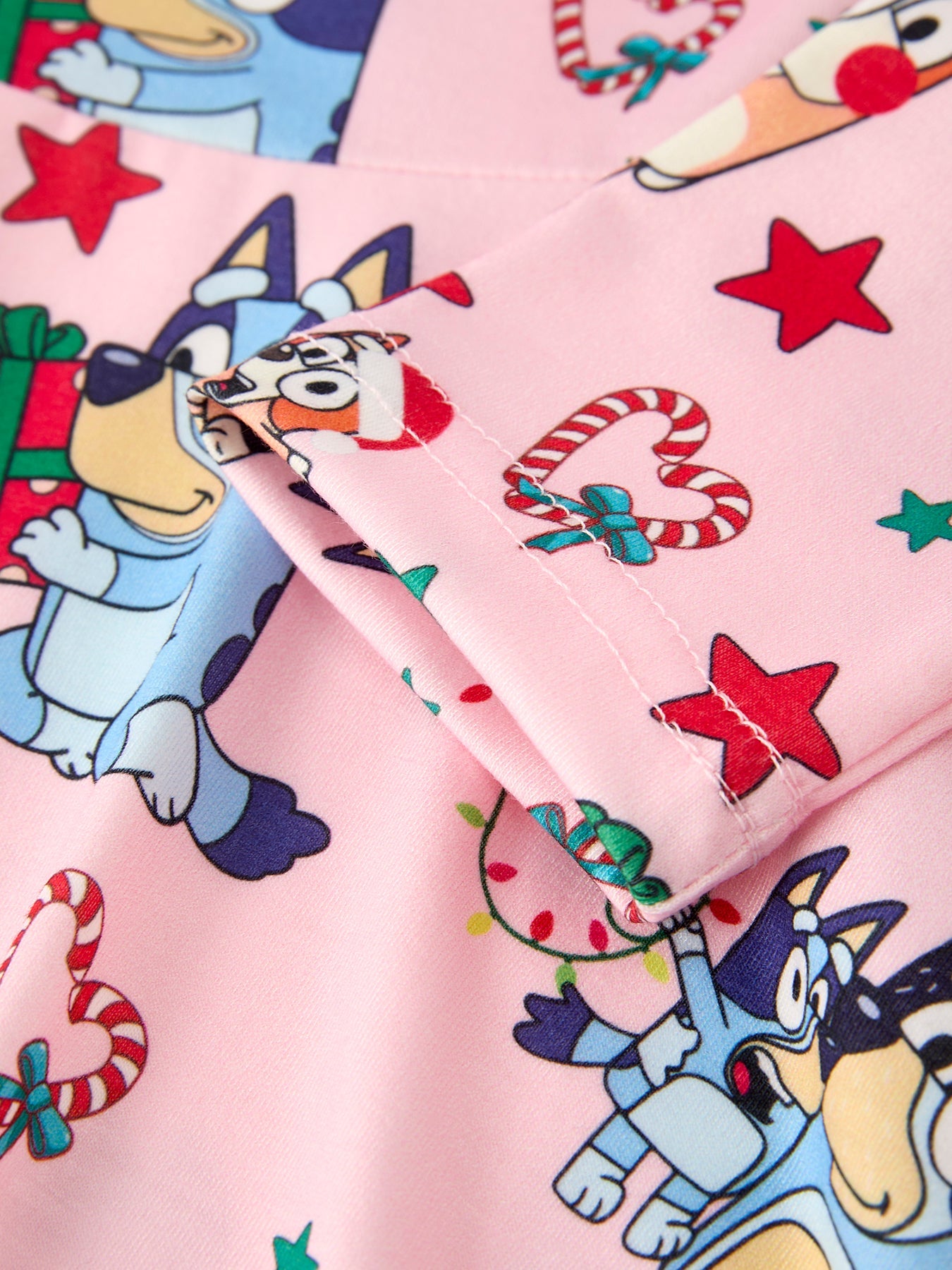 Girls Pink Bluey Christmas Dress