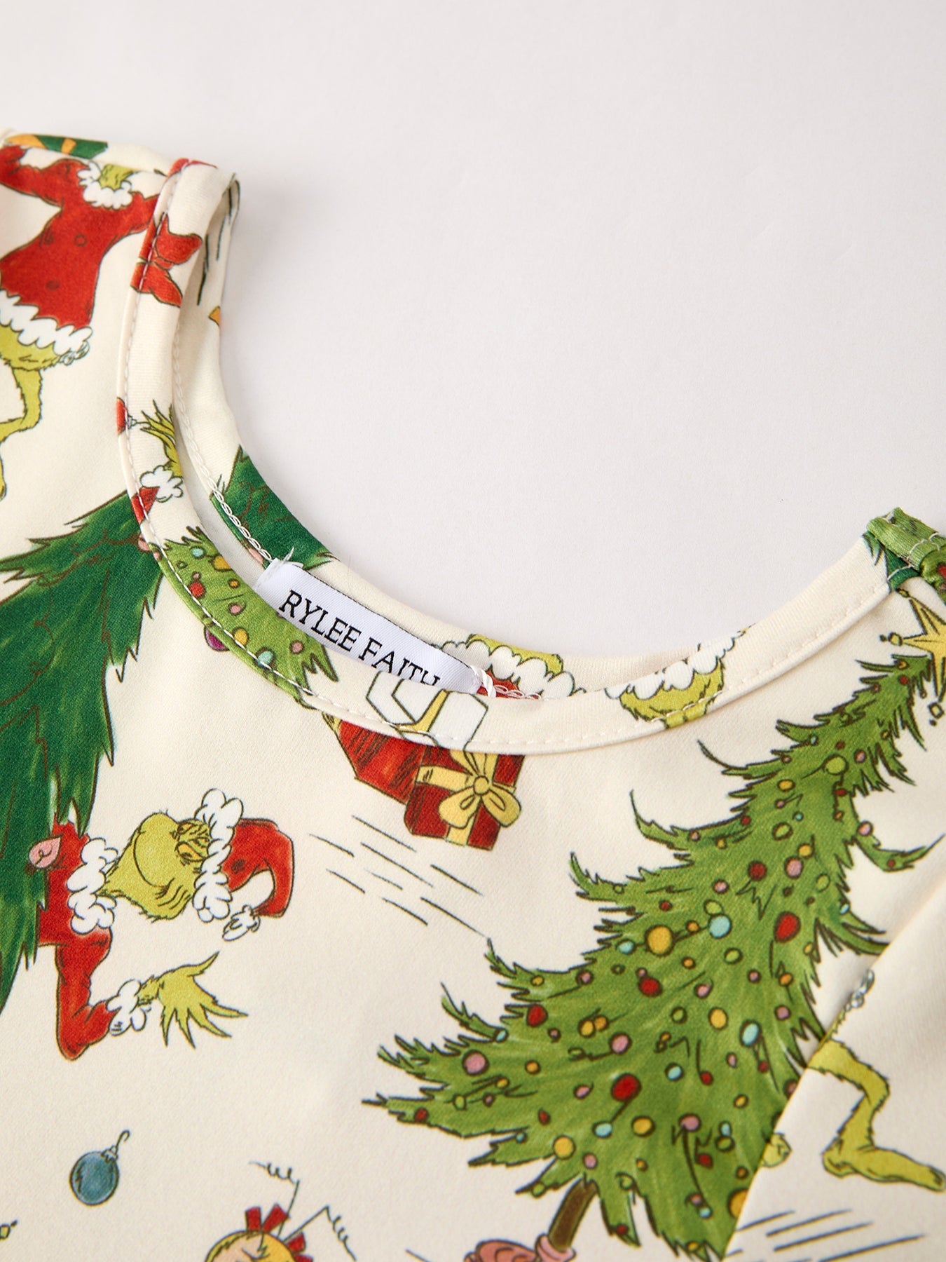 Christmas Grinch Print  Girls Dress