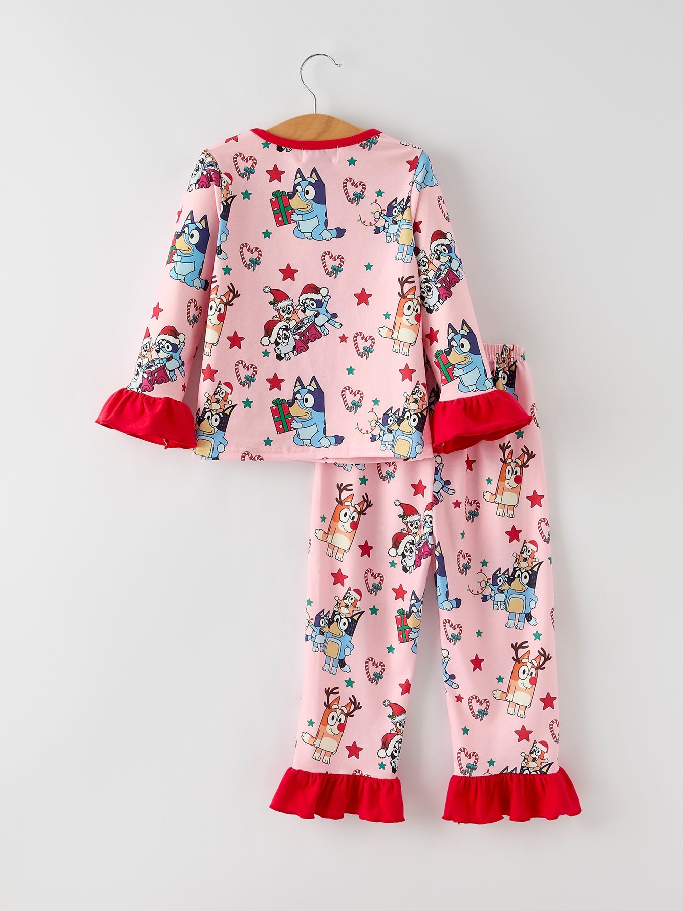 Christmas Bluey Pajamas with Ruffles