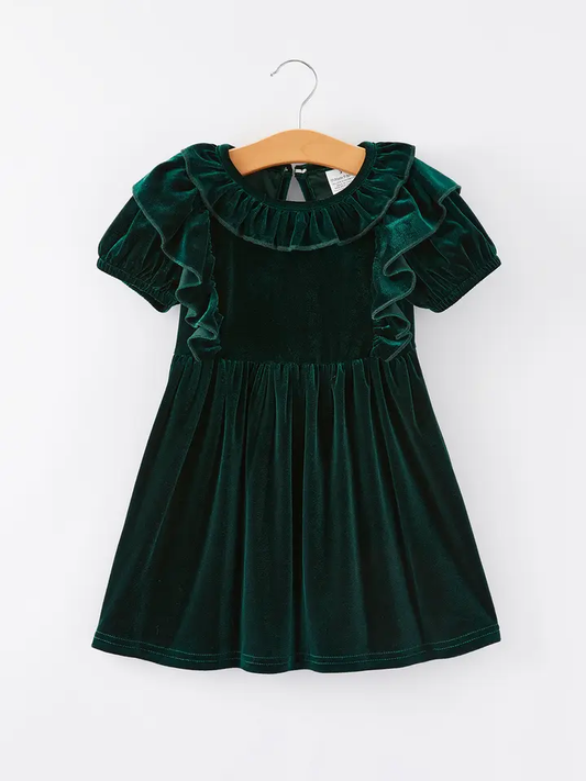 Autumn Velvet Girls Dress-Multiple colors available