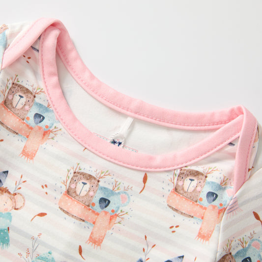 Cozy Critters - Girl Romper