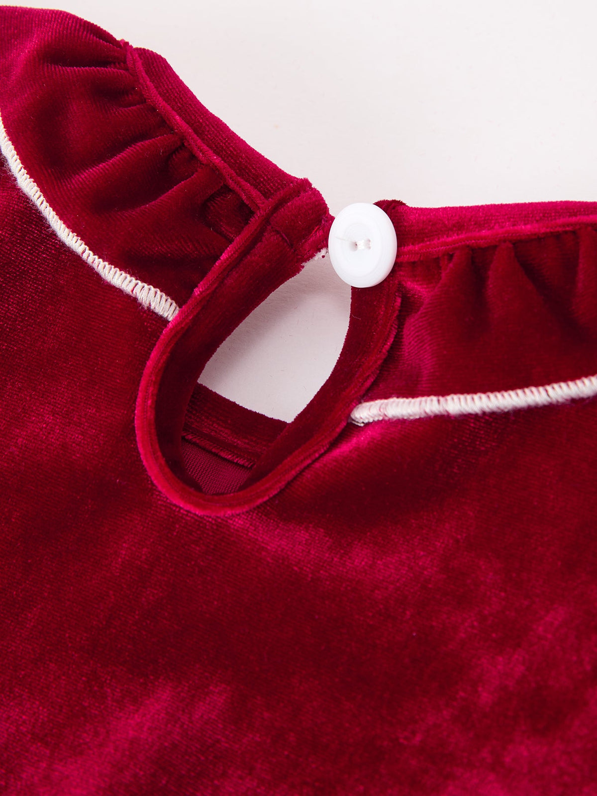 Velvet Smocked Infant Romper