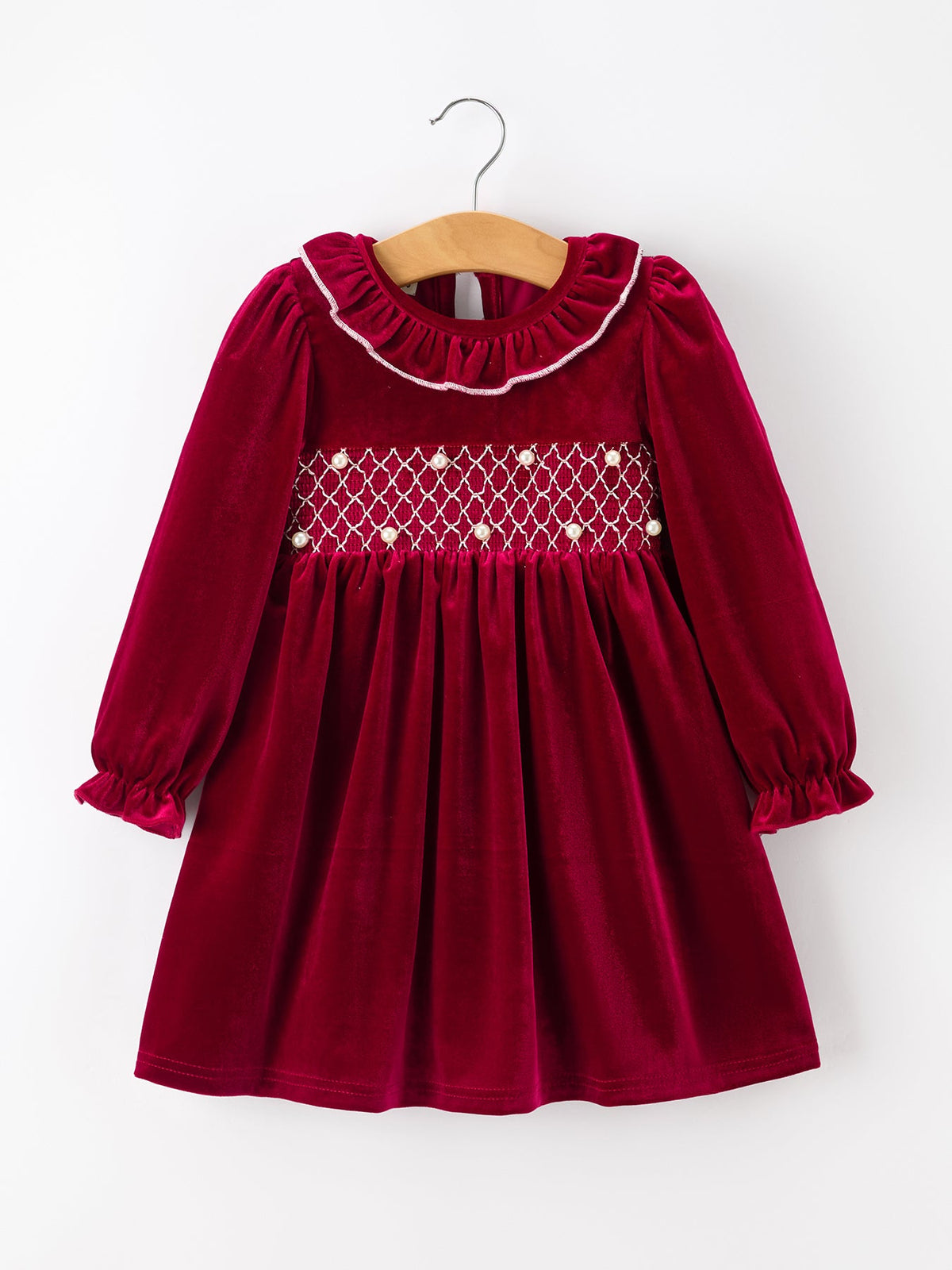 Velvet Smocked Dress