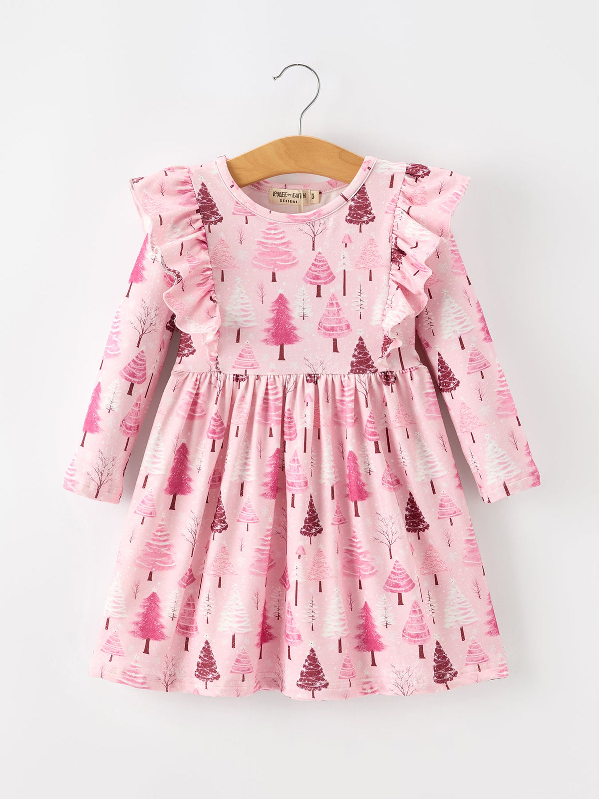 Pink Tree Ruffle Dress