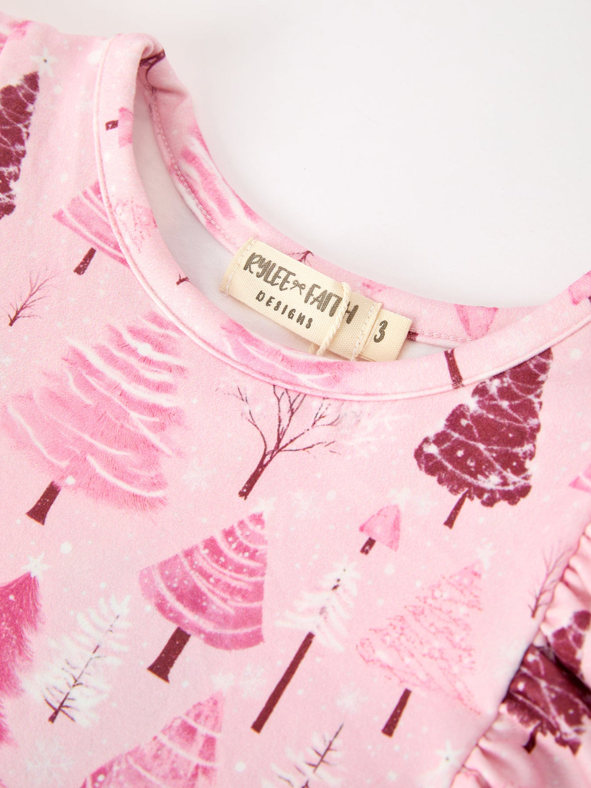 Pink Tree Ruffle Dress