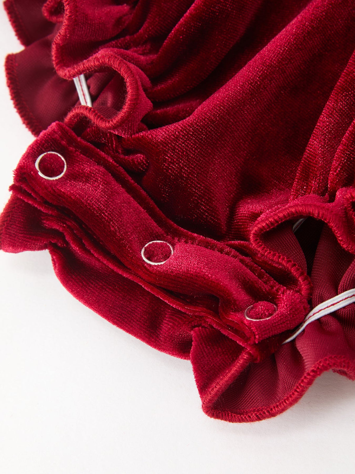Burgundy Velvet Smocked Infant Romper