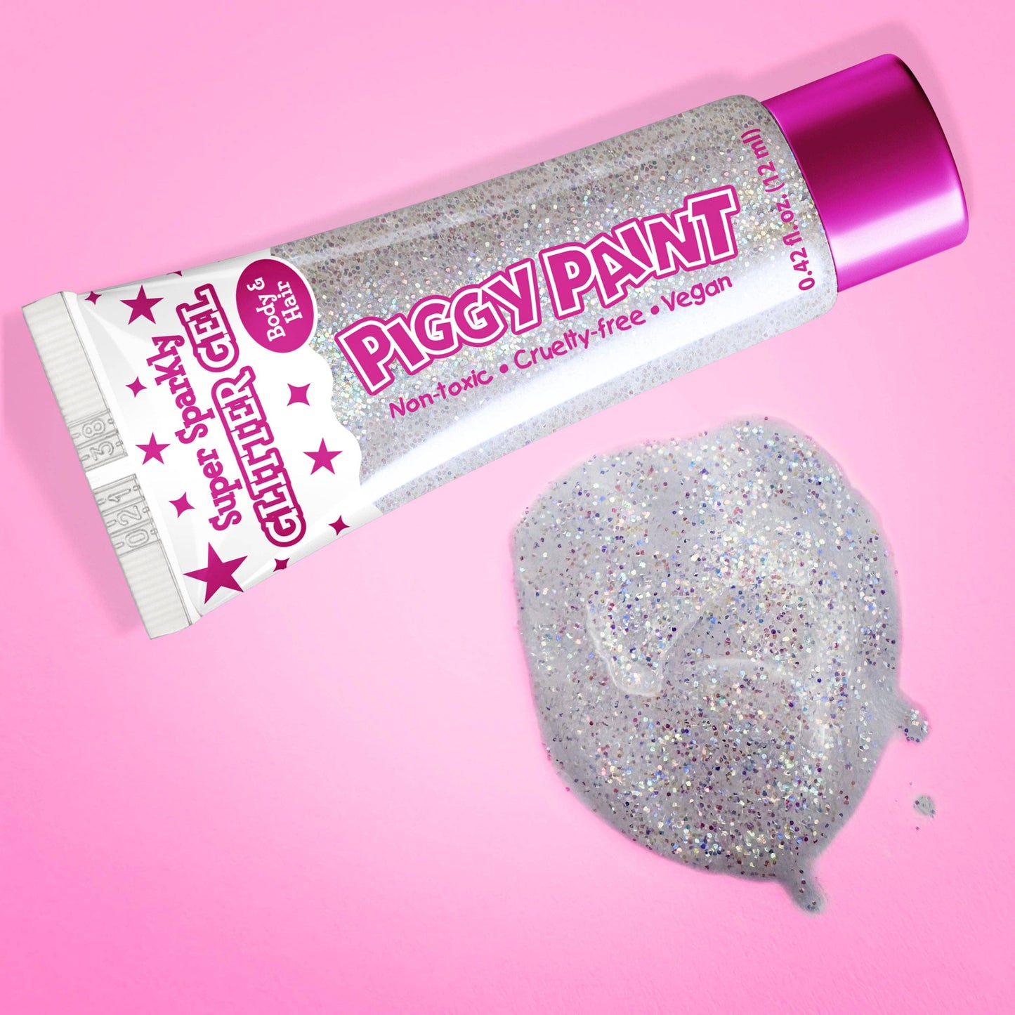 Piggy Paint Glitter Gel - White